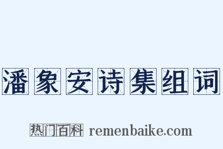 潘象安诗集组词是什么意思的图片